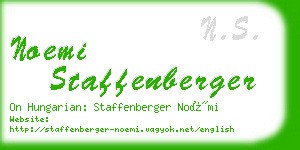 noemi staffenberger business card